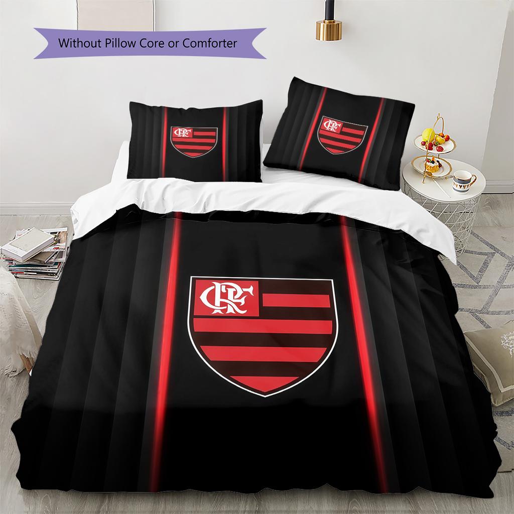 CR Flamengo Pattern Bedding Quilt Set Home Decoration Gift (1 * duvet cover + 2 * pillowcase without core)