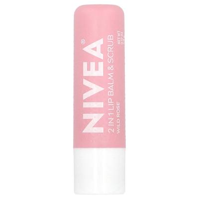 2 In 1 Lip Balm & Scrub, Wild Rose, 4.8G(0.17Oz)
