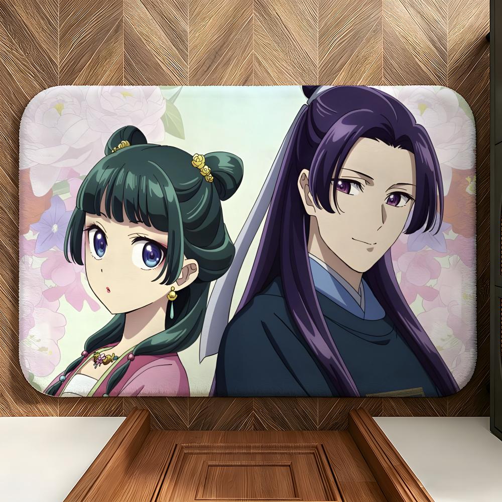Anime T-The Apothecary D-Diaries Floor Mat Soft Flannel Floor Mat Suitable for Entryways, Living Rooms, Bedrooms, and Bathrooms