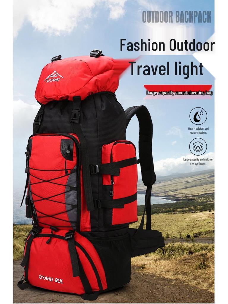 New 90L Lightweight Waterproof Hiking Backpack for Men – Large Capacity, Perfect for Casual Outdoor Adventure, Camping, and Travel.