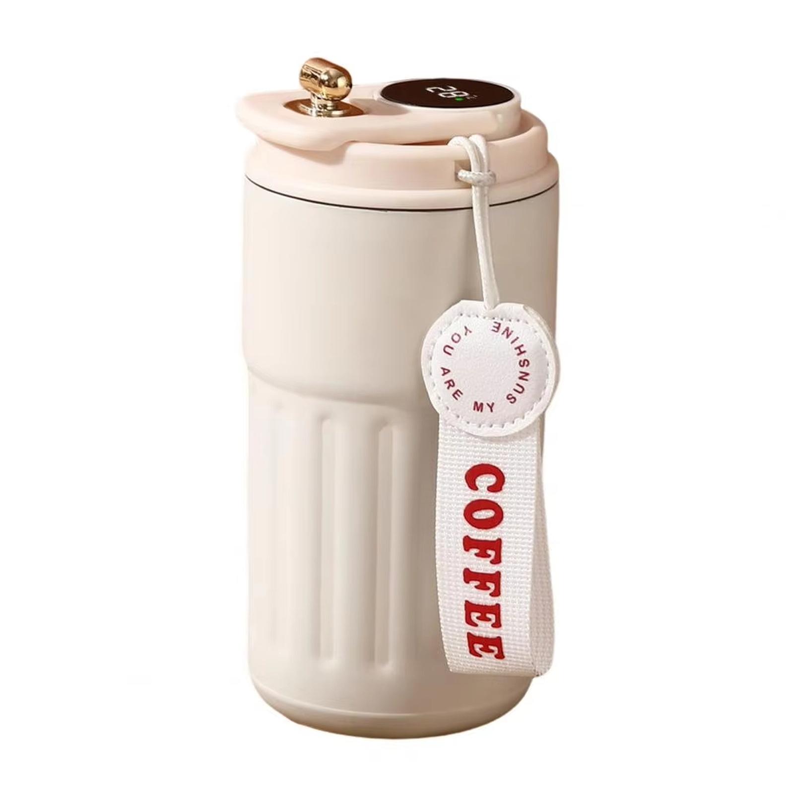 

Smart Coffee Cup Stainless Steel Vacuum Insulated Mug, Portable Travel Cup one size белый
