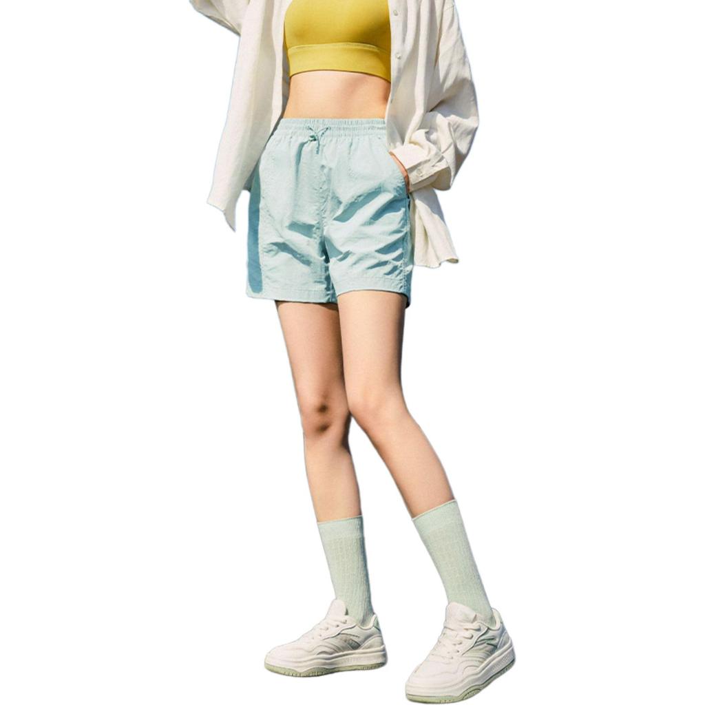 Anta Comfortable Simple Loose Lightweight Versatile Sports Casual Shorts Women Shorts Rain-Mist-Blue 962528505-5