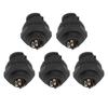 5 Pcs 4 Pin Front Panel Mount Socket 716in 28UNS Thread Connection Welding Wiring IP67 Aviation