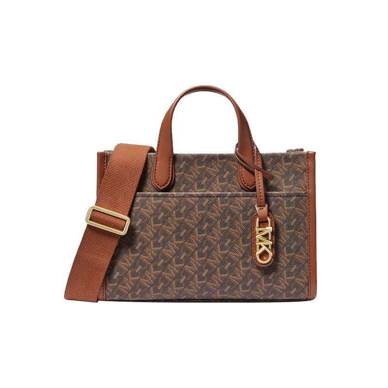 MICHAEL KORS handbag Gigi Letters Classic Presbyopia Pendant Artificial Leather Tote Bag Tote Bag Shopping Bag Shoulder Crossbody Small Women s Dark коричневый