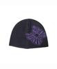 HIDDEN BEHIND Flower Jacquard Beanie (Charcoal)