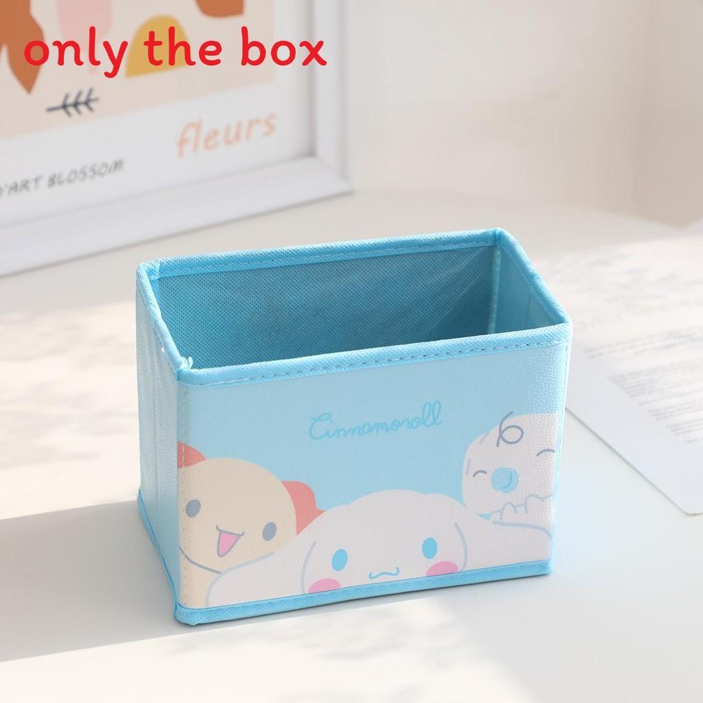 Hello Kitty Kuromi Cinnamoroll My Melody Pattern Foldable Desktop Storage Box For Makeup And Office Supplies