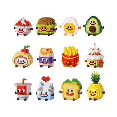Creative Food Series Micro Bricks Building Blocks Kids Toys Model Educational Toys Kitchen Decoration Gifts MINISO