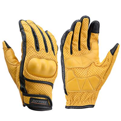 Daytona Motorcycle Leather Hard Smartphone Cowhide Perforated Protector Size 18920 Gloves, Summer, Mesh, (Cowhide), Protector, Compatible, Leather,