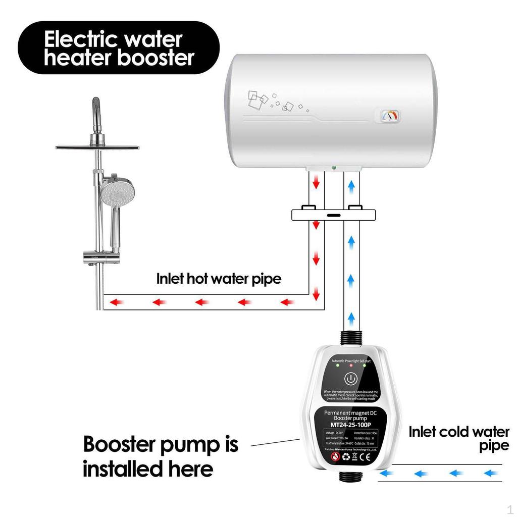 100W Water Booster Pump for Kitchen and Shower Applications