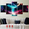 5 Piece Canvas Painting Pictures Space Poster Magic Waterfall In The Sky Home Art Decor Modern Living Room Wallpaper Print Mural