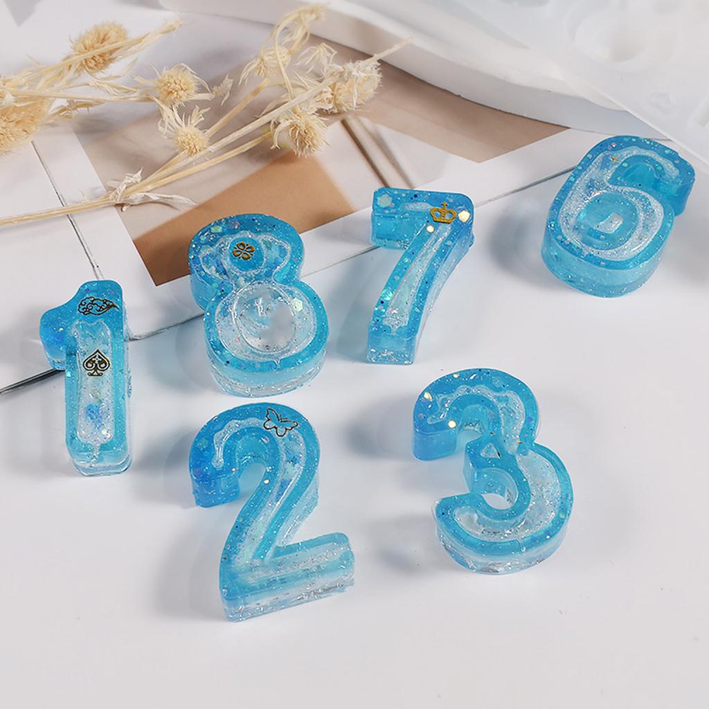Number Mold 0 To 9 Silicone Mould Epoxy Resin Molds for DIY Handmade Crafts Wedding Jewelry Necklace Pendant Decorations