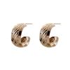 Elegant Geometric Gold C-Shaped Earrings for Women