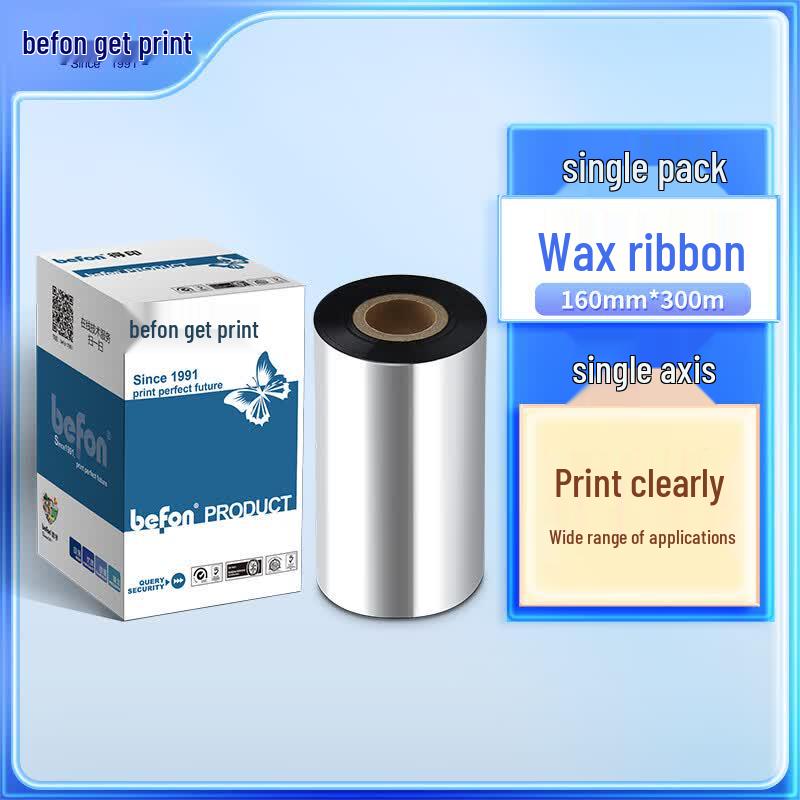 Befon 160mm x 300m Wax-Based Thermal Transfer Ribbon