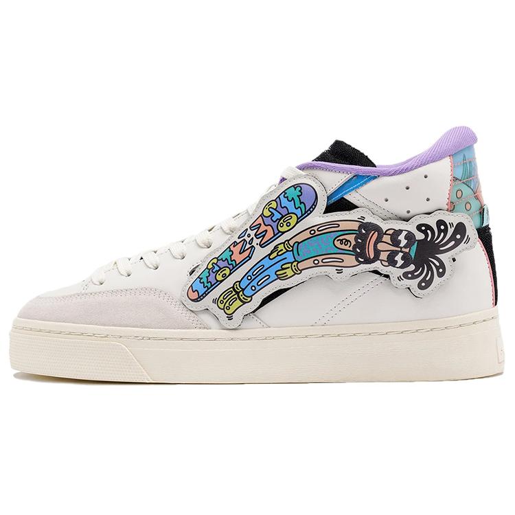 

новые Стивен Харрингтон x LiNing Wave Противоскользящие и износостойкие Легкие Кроссовки с высоким верхом для скейтборда Женские Белые 37