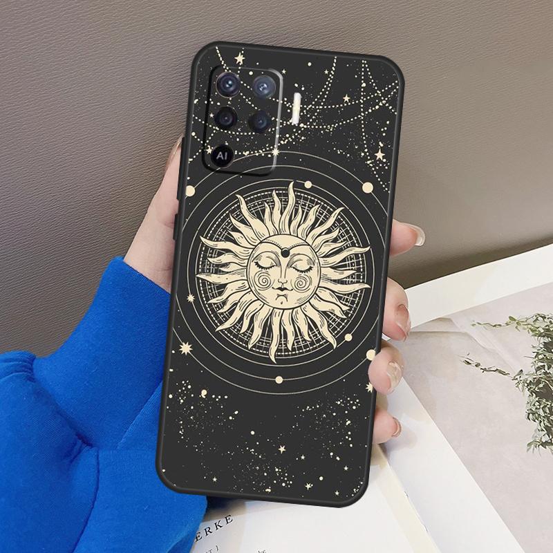 Magic Moon Tarot For OPPO A78 A77 A57 A17 A15 A16 A76 A96 A52 A72 A93 A74 A94 A5 A9 A31 A53S A54S A57s Case