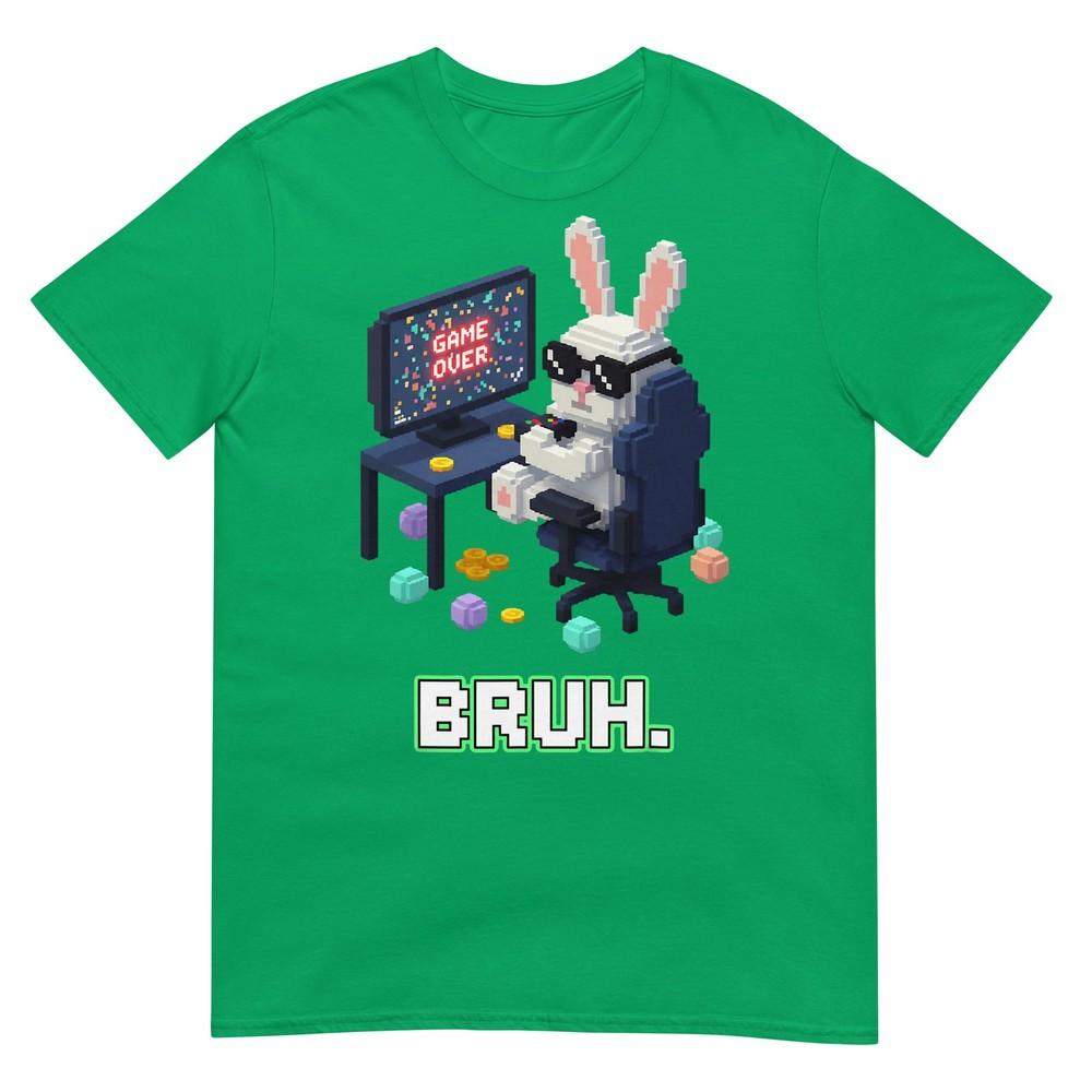 Boys Bruh Happy Easter Day Bunny Egg Video Game Kids Gamer Tshirt