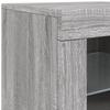 Sideboard with LED Lights Gray Sonoma 162 x 37 x 67 cm