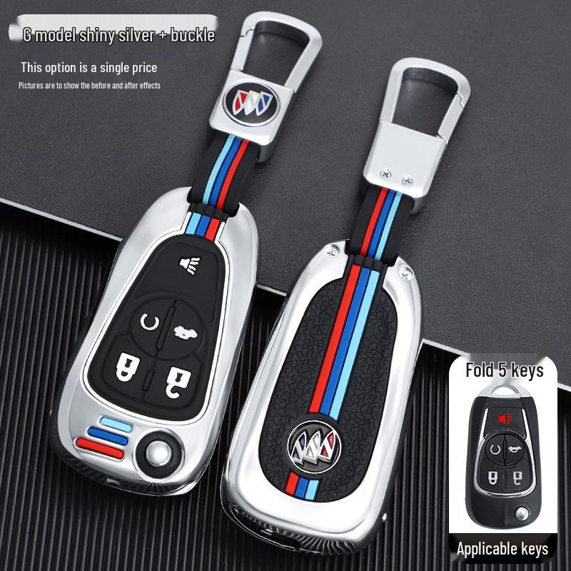 Buick Key Case for Modified Folding Keys: Compatible with Yinglang GT/XT, Junyue, Junwei, Kaiyue Models.