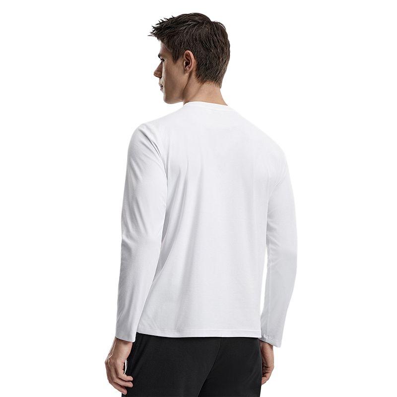 FILA Fitness Knitted Quick-Dry UV Protection Round Neck Long Sleeve T-Shirt Unisex Tops A51U611201F-WT