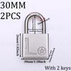 2/4 Pcs Padlock 304 Stainless Steel, Universal Key Lock, Home Cabinet Locker Outdoor Anti-theft Anti-skid Waterproof, Hardware