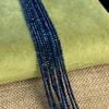 5 String, Blue Plated Glass Seed Beads 2mm/3mm, 38cm Strand, Dainty Loose Beads for DIY Minimalist Y2K Bracelet Layering Necklace Jewelry Making