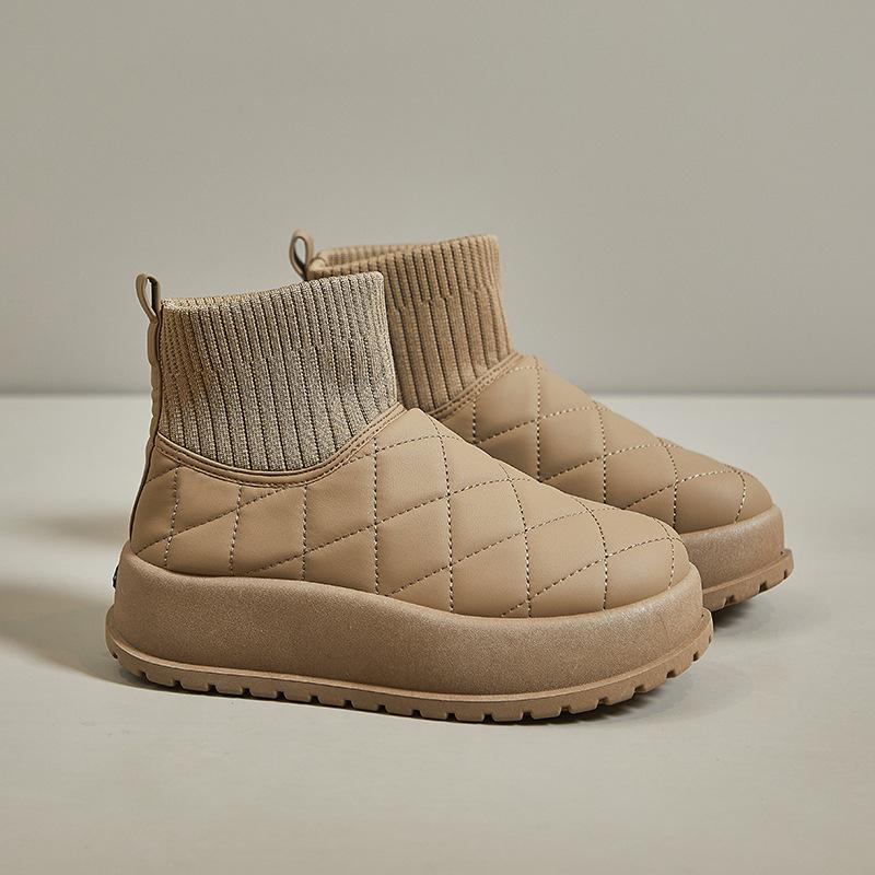 2024 Women's Plus Velvet High-Top Snow Boots - Warm, Trendy Korean Style, Casual Winter Footwear