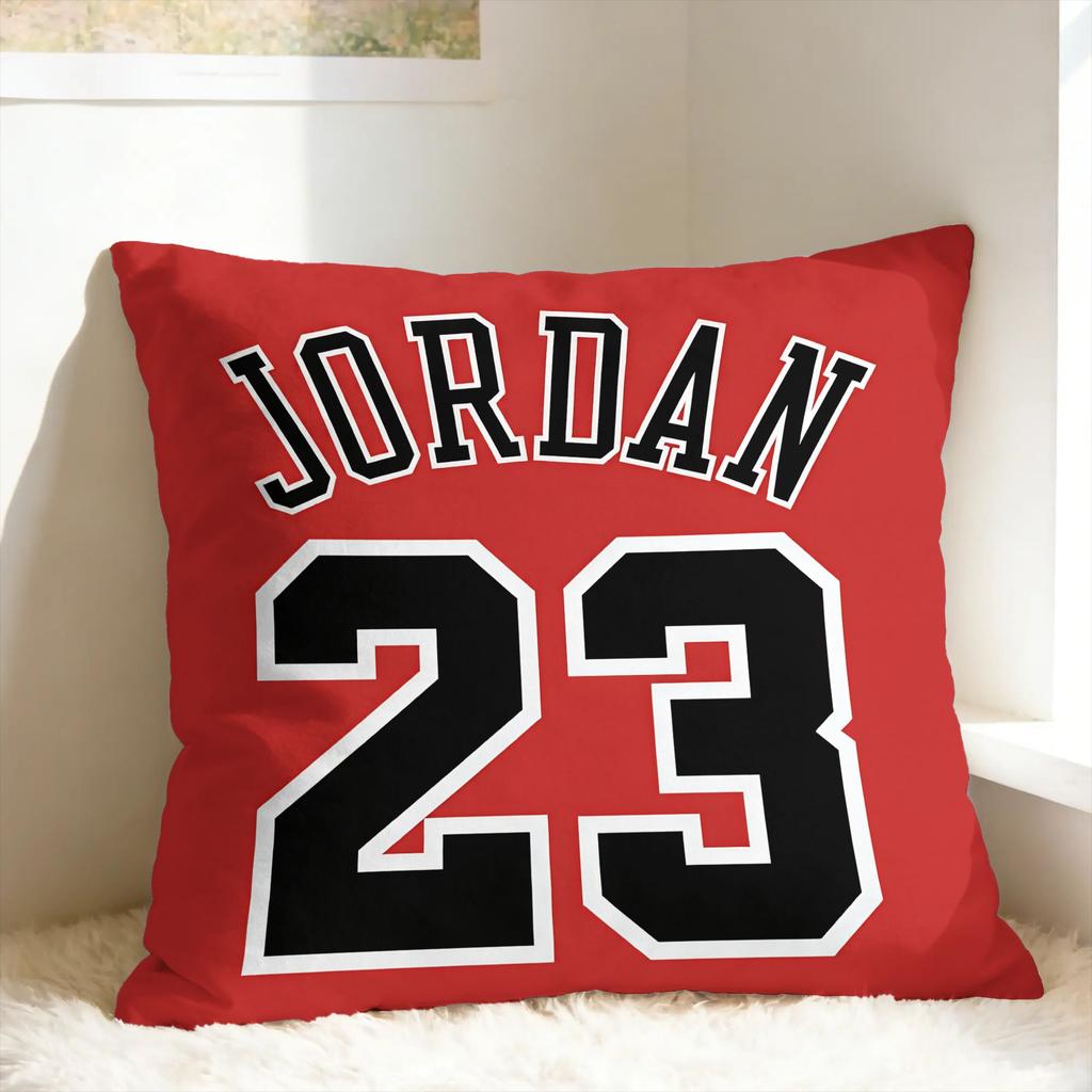 Basketball Michael JJordan Pillow Case  Square Pillow Cover For Living Room Sofa Cute Funny Pillowcases