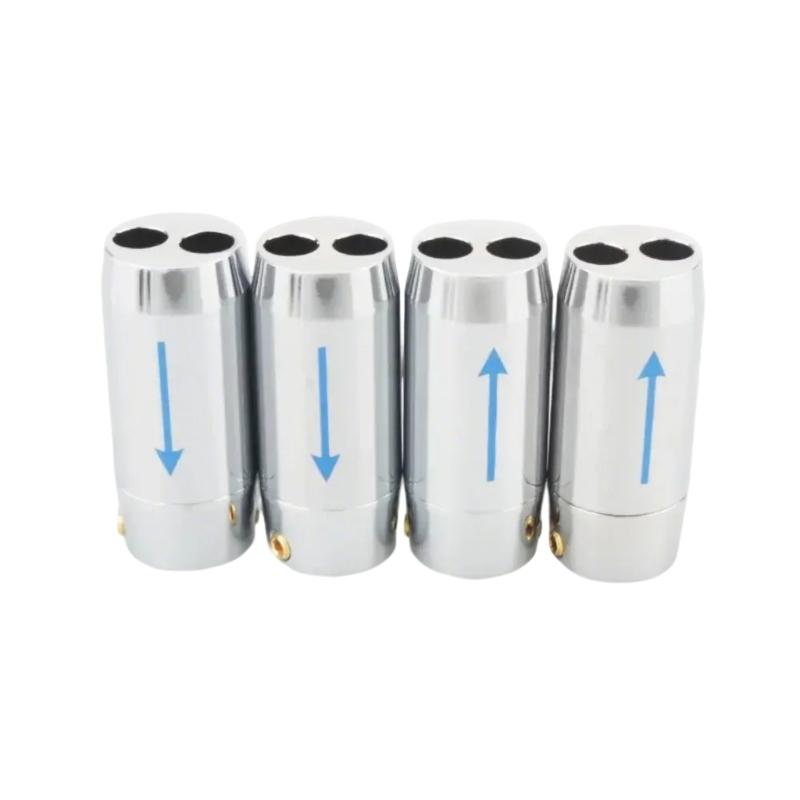 

4Pcs/set Aluminium Y Splitter Speaker Wire Connector Sound Power Cable Wire Adapter Plug for Home Theater Systems серебряный