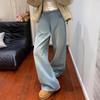 Rhinestone Star Maternity Wide-Leg Jeans - Spring/Autumn Casual Fit