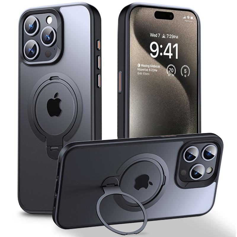 For iPhone 14 Pro Case Compatible with MagSafe Magnetic Ring Kickstand Anti-drop Phone Cover