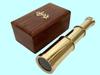 Mini Brass Spyglass Telescope with Wooden Box – Vintage Marine Nautical Zoom Telescope Gift Decor