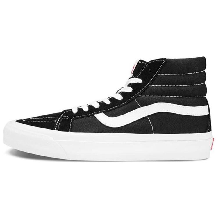 

Черные кроссовки унисекс Vans OG Sk8-Hi LX True-White VN0A4BVBOIU
