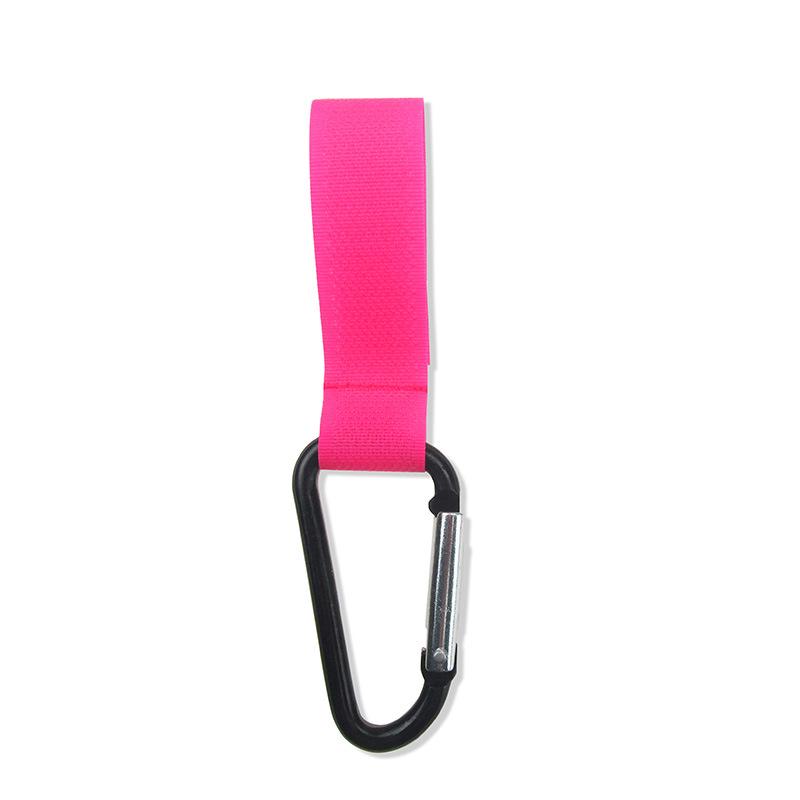 Metal Carabiner Stroller Hook with Nylon Velcro for Mummy Bags