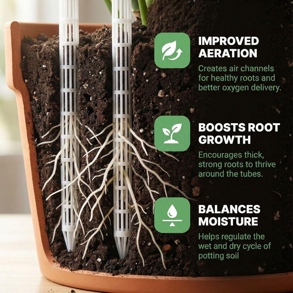 10PCS Prevent Root Rot Root Ventilation Pipes Soil Air Circulation Tubes For Bonsai Potted Plants