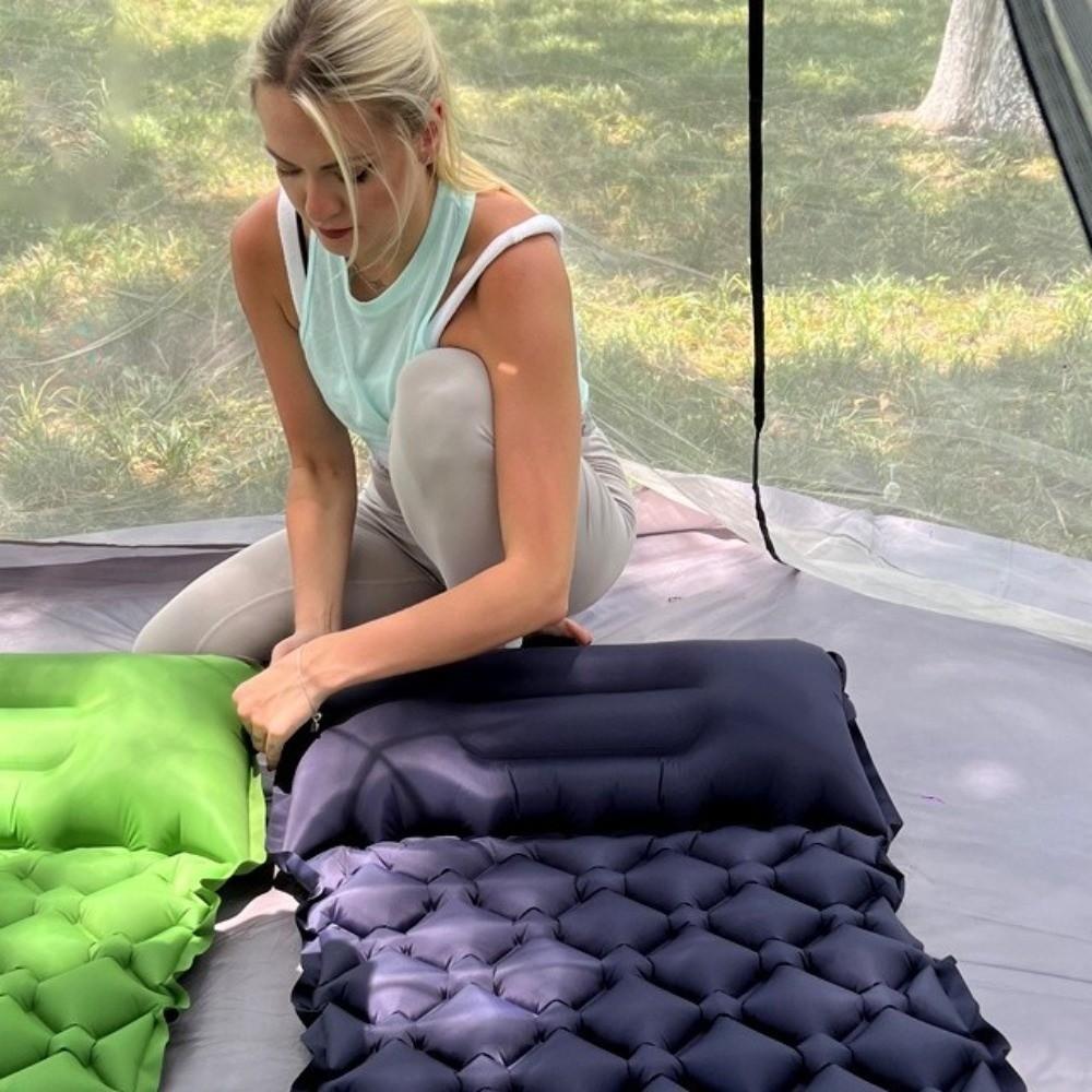 Tear-Resistant Inflatable Mattress Built-in Pump Self-Inflating Sleeping Mat  Hiking Backpacking