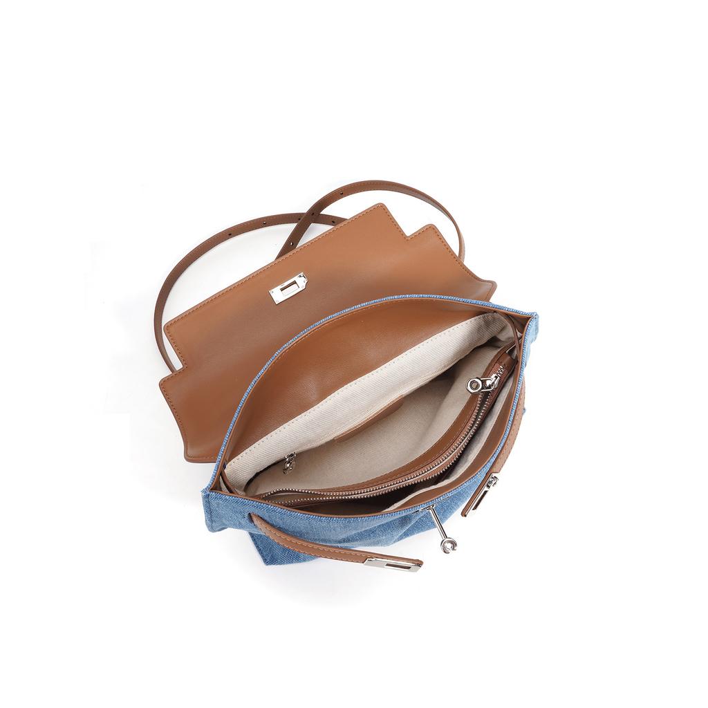 High-end Backpack, Niche Design, Leather Single-shoulder Bag, Large Capacity, Fashionable and Simple Handbag