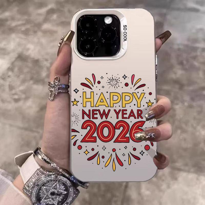 

Happy New Year 2026 Calendar Laser TPU Phone Case For Samsung Galaxy S25 FE S24 S23 S22 Ultra Plus A56 A55 A54 A53 A36 A16 Cover Galaxy A13 4G