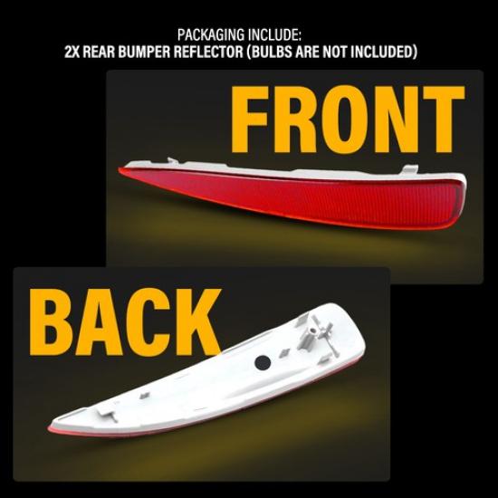 2PCS Left Right Rear Bumper Red Reflector For 2012-2014 Toyota Yaris 52164-52100