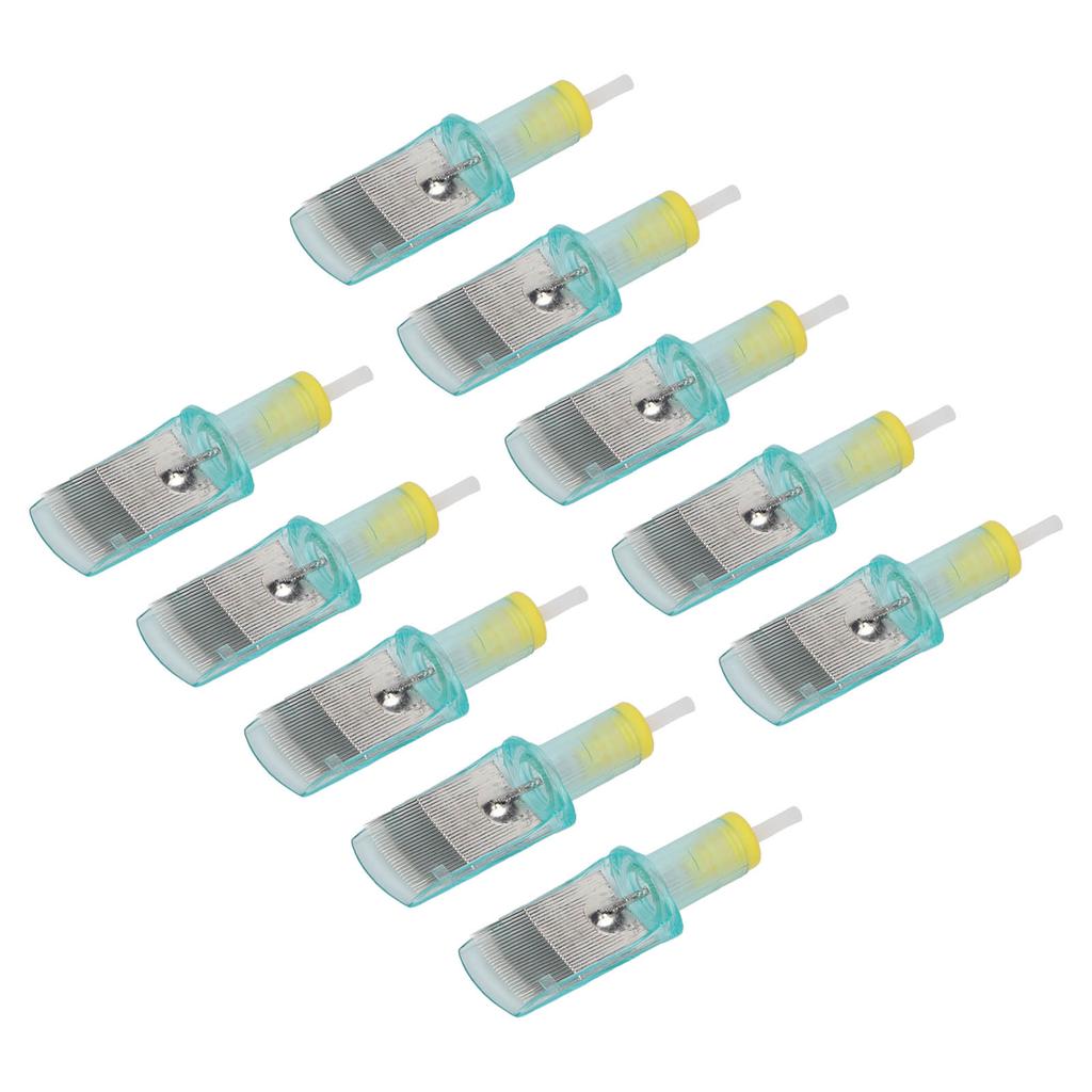 10pcs Flat Blade Tattoo Needles Disposable Smoothing Needle Stroke Tattoo Cartridge Needles for