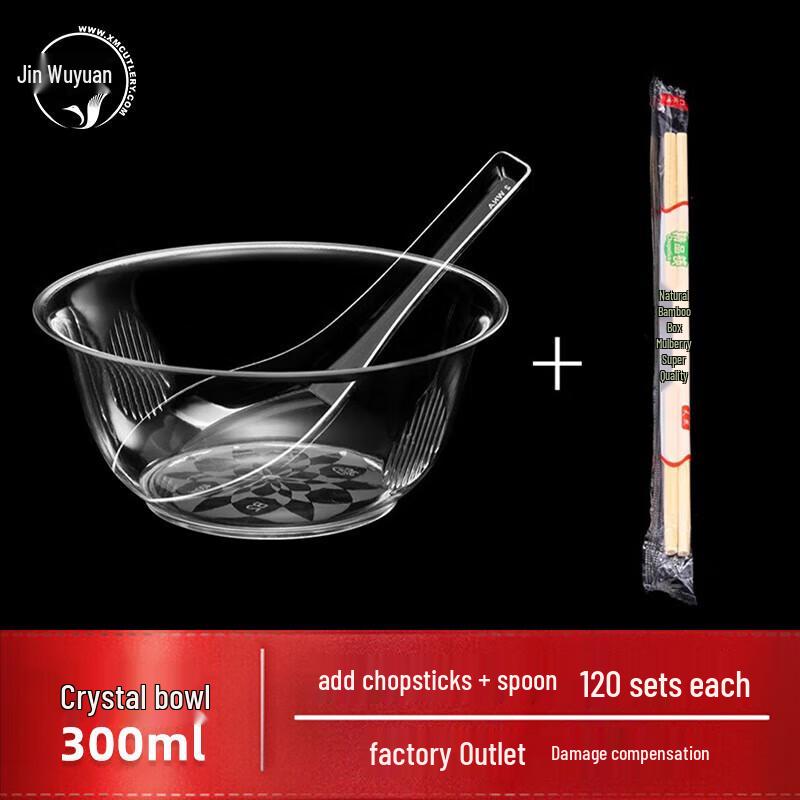 Disposable Plastic Bowl & Utensil Set