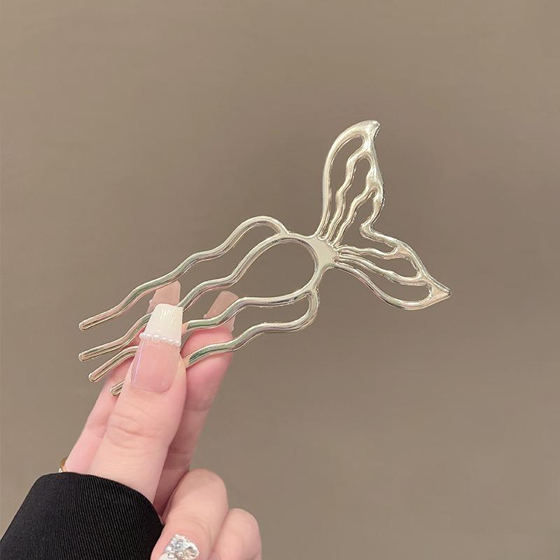 

1pc Artistic Hair Forks Ginkgo Leaf Mermaid Tail Designs Unique Statement Hairpins Boho Vintage Everyday Chic Hairstyles Fashion