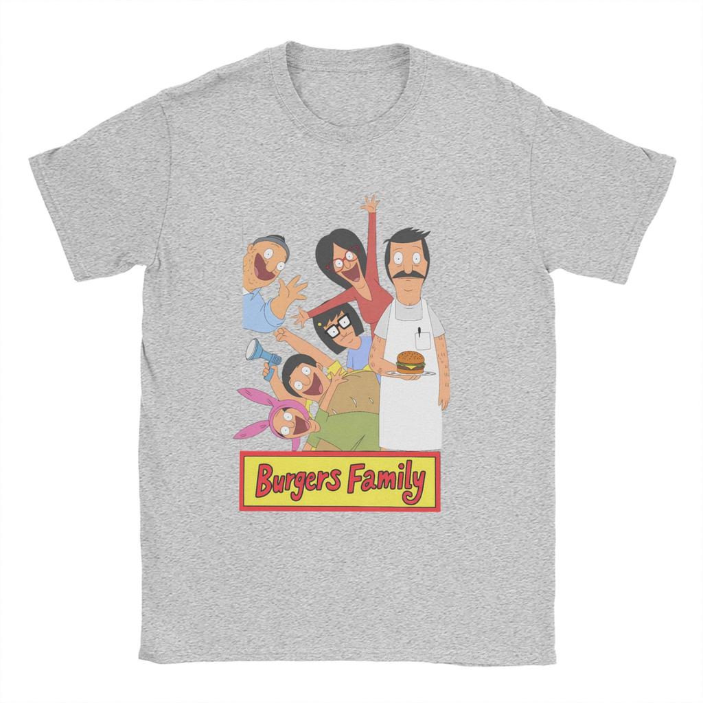 Creative Bob Burgers T-Shirts Men Round Collar 100% Cotton T Shirts  Short Sleeve Tees Printed Clothing