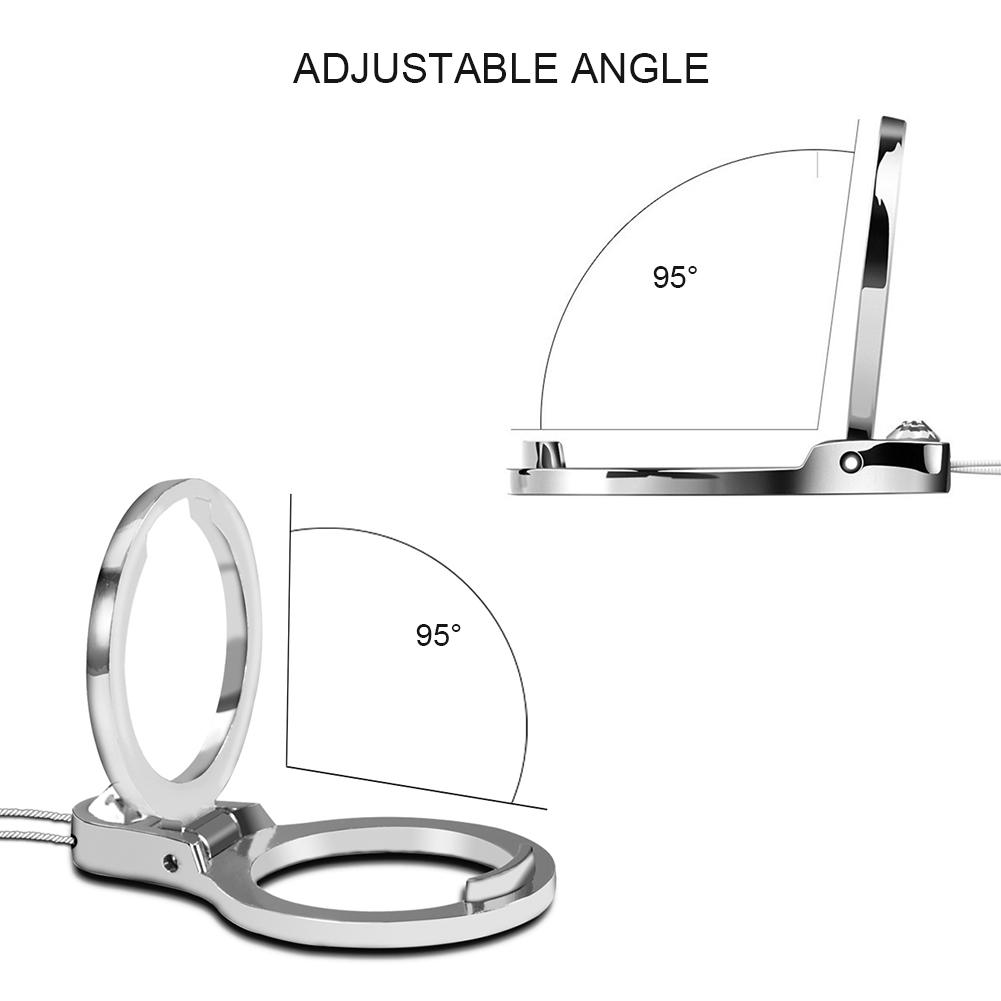 Universal 2 in 1 Cell Phone Holder and Lanyard Finger Ring Strap Band Metal Stand