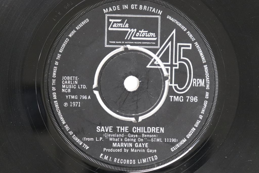 7inch Record MARVIN GAYE - Save The Children TMG796 TAMLA MOTOWN 1971 UK Soul/Funk Used