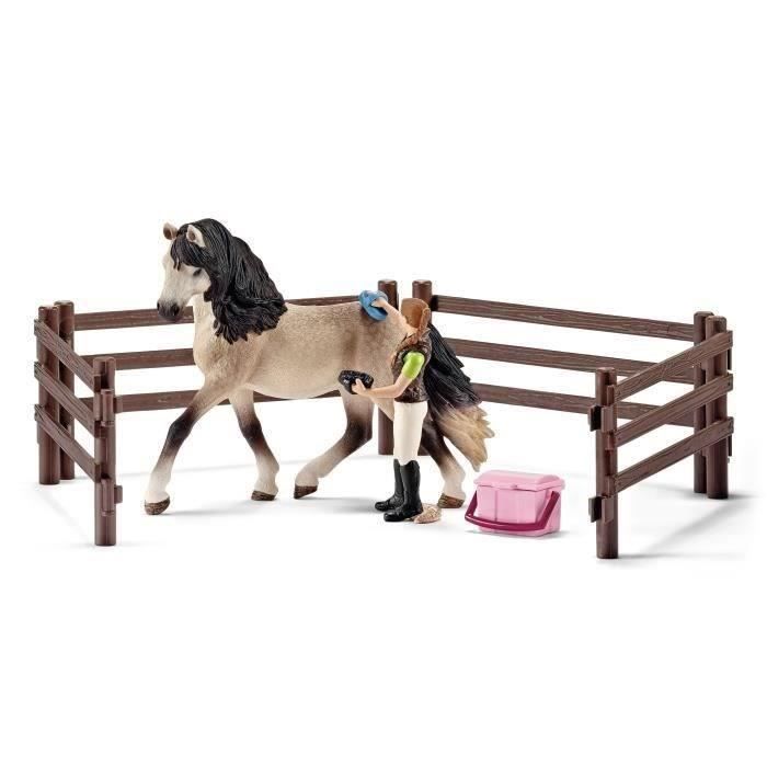Coffret kit de soin pour chevaux andaloux, schleich 42270 Horse Club, coffret figurines pour enfants, des 5 ans