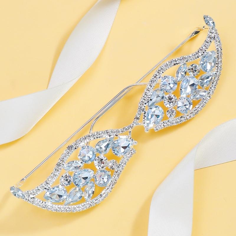 Rhinestones Glasses Frame No Lens Blingbling Face Jewellery Crystal Glasses Frame for Women Girl Sunglasses Frame