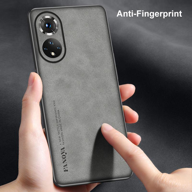 For Honor 50 Case Luxury PU Leather Phone Case For Honor 50 Honor50 Back Cover Matte Silicone Shockproof Full Protection Coque