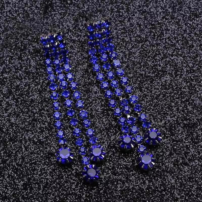 New Blue Color Geometric Earrings for Women Bohemian Flower Butterfly Pendants Female Dangle Earrings 2024 aretes de mujer