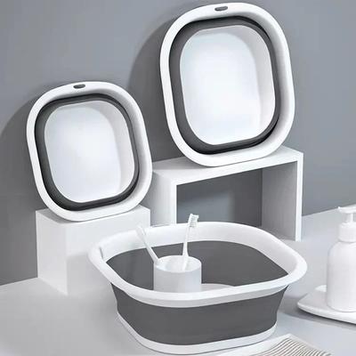 Portable Wash Basins Plastic Folding Basins Dorm Room Essentials Foldable Bucket Basin Wash Basin Bathroom Kitchen Accessories