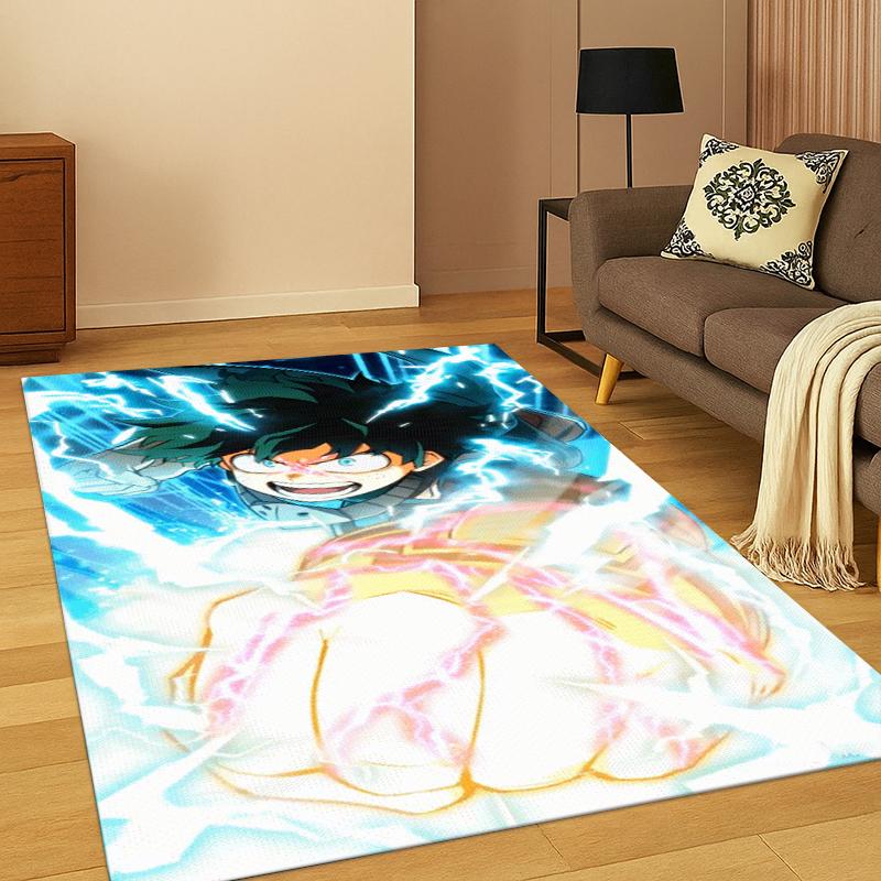 My Hero Academia Deku Bakugou Cartoon Anime Carpet Rug for Bedroom Living Room Sofa Doormat Home Decor,Kid Area Rug Non-slip